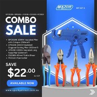 Major Tech MT-SET-1 | 1000V Insulated Tool Kit Cable Shears Pliers and Cutters