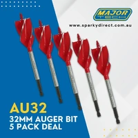 Major Tech MT25-AU-PACK3 | 32mm Auger Bit | 5-Pack