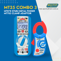 Major Tech MT25-COMBO-3 | MT878 Stud/Metal Finder & Multimeter + MT783 Clamp Adapter