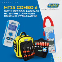 Major Tech MT25-COMBO-6 | TBP7-9 Tool Backpack + MT720 Clamp Meter + MT300 Scanner