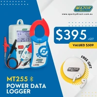 Major Tech MT255 | TRMS AC Power Data Logger 1000V 400A