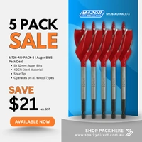 Major Tech MT26-AU-PACK-3 | 32mm Auger Bit | 5-Pack