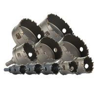 Major Tech MTCT-SET-2 | Tungsten Carbide Tipped (TCT) Holesaw with Arbour Kit | 10-Sizes