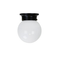 Oriel OL2100-15BK | Jetball 150mm DIY Opal Glass Ceiling Light | Black