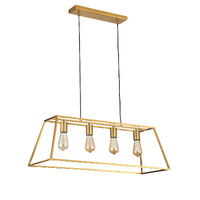 Oriel OL63744SB | Wainscott Hamptons Style 4 Light Pendant | Satin Brass