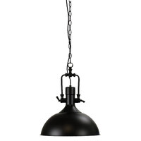Oriel OL65401BK | Cottage Industrial Style Pendant Light | Black