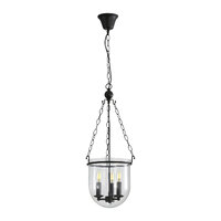 Oriel OL65621BK | Weston Traditional Glass Pendant Light | Black