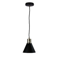 Oriel OL67511AB | Como Single Pendant Light Black and Antique Brass