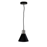 Oriel OL67511BC | Como Single Pendant Light Black and Brushed Chrome
