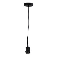 Oriel OL69321BK | Albany 1800mm E27 Vintage Cloth Cord Suspension | Black