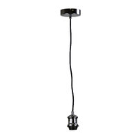 Oriel OL69321CH | Albany 1800mm E27 Vintage Cloth Cord Suspension | Chrome