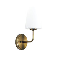 Oriel OL69473SB | Hopley Glass Wall Light | Satin Brass