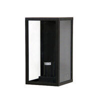 Oriel OL7843BK | Pandora Flush Hamptons Style Outdoor Sconce | Black