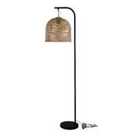 Oriel OL81411 | Jess Floor Lamp with Batur Shade | Black