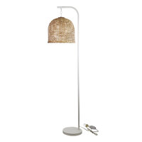 Oriel OL81412 | Jess Floor Lamp with Batur Shade | White