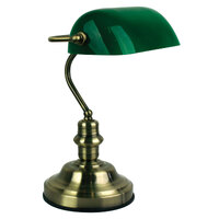 Oriel OL99458AB | Bankers Touch Table Lamp | Antique Brass