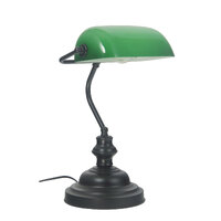 Oriel OL99458BK | Bankers Touch Table Lamp | Black