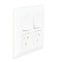 Clipsal P2025/2 | Double power point GPO 10Amp 250v White (P2000 Series)
