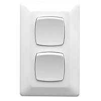 Clipsal P2032VA | 2 Gang Switch 10Amp 250v White (P2000 Series)
