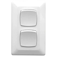 Clipsal P2032VA | 2 Gang Switch 10Amp 250v White (P2000 Series)