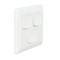 Clipsal P2033/2VA | 3 Gang Switch 10Amp 250v White (P2000 Series)