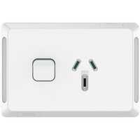 Clipsal Pro Series P3015-15-XW | Single Power Point GPO 15Amp 250v Extra Vivid White P3015-15XW
