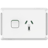 Clipsal Pro Series P3015-XW | Single Power Point GPO 10Amp 250v Extra Vivid White P3015XW