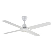 Clipsal Airflow Ceiling Fan P4JH1400AL-WE | 4 Blade J-Hook 1400mm White *NEW MODEL*
