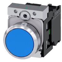 Siemens PB-M-BLU | Sirius ACT Metal Round Push-button 500VAC/DC | Blue
