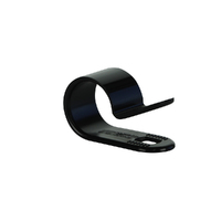 Cabac PCBK-12 | Nylon P Clip 12.7mm Cable Black | 50pack