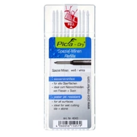 Pica Marker 4043 | Dry Marker Water Jet Resistant Refills White 10 Pack