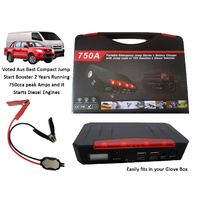 Petrol and Diesel Jump Starter 750cca Peak Amps Heavy Duty Cables & Diagnostic Surge Protection PPJP08