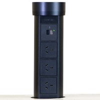 Point Pod PPM1B | Pop-Up Power Outlet 'Multi' 3 Power Point | 2x 2.1 amp USB A & USB C | Black
