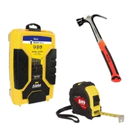 Alpha/Sterling PSM25PBBX | 20oz Hammer + 5M Tape + 25 Piece Metric Drill Set | Combo
