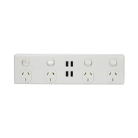 Trader Puma PU4X4 | 4 Gang GPO 10Amp 250v & 4 x 3.1A USB Outlets White