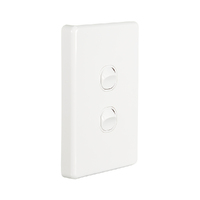 Trader Puma PUSWV2G | 2 Gang 16A Vertical Switch | White
