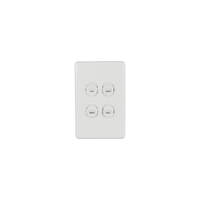 Trader Puma PUSWV4G66FLHH | 4 Gang 16A Fan Light Heat Switch Plate