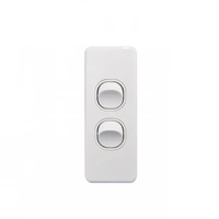 Trader Puma PUSWVA2G | 2 Gang Vertical Architrave Switch | White