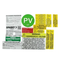 MYM PV-LABEL-KIT | Solar PV Traffolyte Label Kit | 15 Total