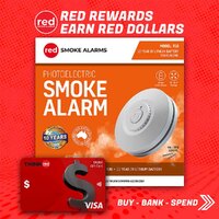 Red Smoke Alarms R10 | 10 year lithium battery stand-alone ( Not interconnectable ) photoelectric smoke alarm.