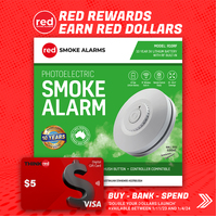 Red Smoke Alarms R10RF | Photoelectric RF Wireless smoke alarm | 10 year sealed Lithium Battery