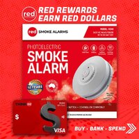 Red Smoke Alarms R240 | Photoelectric Smoke Alarm 240v/9v | Interconnectable
