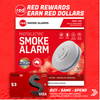 Red Smoke Alarms R240 | Photoelectric Smoke Alarm 240v/9v | Interconnectable