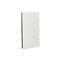 Clipsal Schneider R5042NL-ZW | C-Bus Saturn Zen Wall Button 2 Gang | White