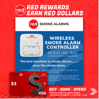 Red Smoke Alarms RAC | Smoke Alarm Controller | RF Wireless