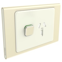 Clipsal Iconic STYL Single Switched Internal Power point Cover Plate Crowne | S3015C-CE