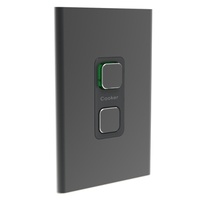 Cooker Switch | Clipsal Iconic STYL Switch Cover Plate Silver Shadow | S3041/45C-SH