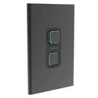 Cooker Switch | Clipsal Iconic STYL Switch Cover Plate Silver Shadow | S3041/45C-SH