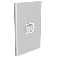 Clipsal Iconic STYL S3041C-SV | 1 Gang Switch Cover Plate | Silver | (Skin Only)