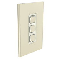 Clipsal Iconic STYL S3043C-CE | 3 Gang Switch Cover Plate | Crowne | (Skin Only)